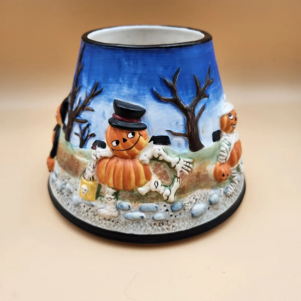 Yankee Candle Pumpkin Pals Large Jar Shade Topper Halloween Jack-O-Lantern